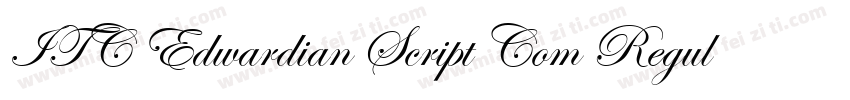ITC Edwardian Script Com Regular字体转换